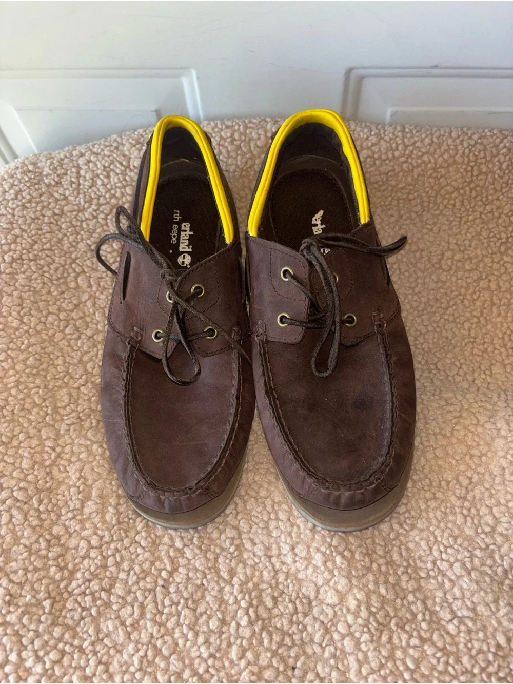 Timberland brown suede boat shoes size 10.5 M